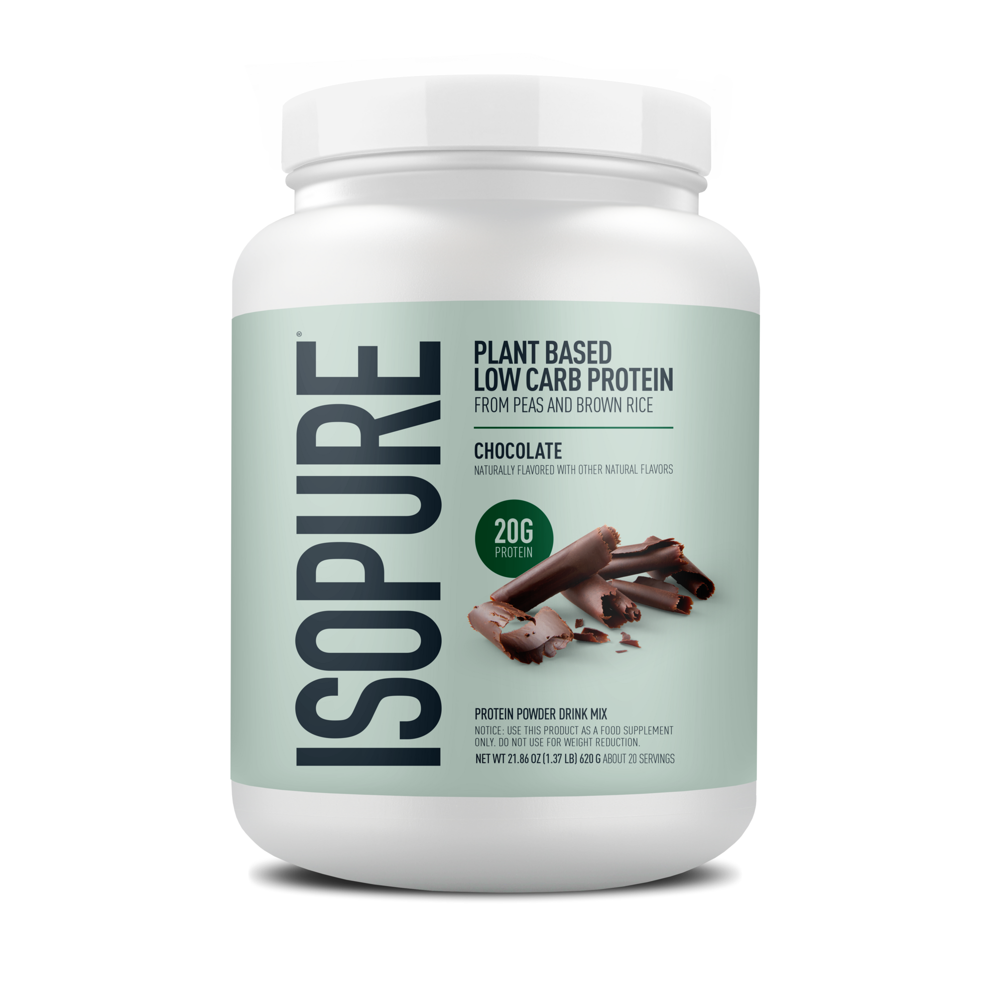Isopure Plant Based Chocolate - Foto oficial del bote